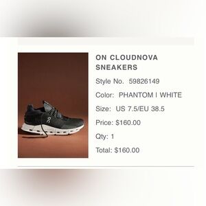 On Running Cloudnova Sneakers - Phantom White